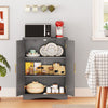 GAINOOM Bathroom Gray Floor Storage Cabinet 80cm Cupboard Buffet Cabinet