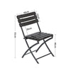 Set of 5 Wood Grain Effect Table&Chairs Outdoor Garden Bistro BBQ Furniture Set
