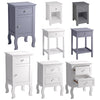 Small Side Table Slim Narrow Wooden Night Stand Bedside Drawer Storage Cabinet