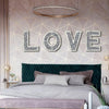4Pcs Independent Letters Home Love Glam Crystal Diamond Letters Sign Wall Deco