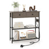 Entryway Table Living Room Narrow Console Table Bar Table w/Charging Station