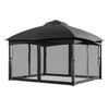4x3.25m Metal Garden Gazebo Steel Frame Pergola Outdoor Sun Shade Shelter Canopy