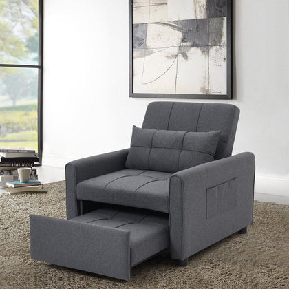 3-in-1 Adjustable Convertible Chair Bed Sleeper Chair Bed Pull Out Sleeper Chair