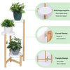 2-5 Tiers Bamboo Plant Stand Corner Flower Pot Holder Display Shelf Rack