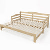 3FT Single Daybed w/ Pull out Trundle Bed Frame Sofa Bed Living Room Bedroom