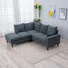 L-Shaped Corner Sofa, Sectional Couch with Built-in USB Port Chaise