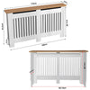 White Radiator Cover Cabinet Small Large Modern MDF Slat Wood Grill Furniture