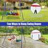 A-Frame Swing Frame Steel Swing Stand All-weather Swing Set w/ Ground Stakes