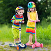 Folding Kids Scooter Toddlers LED Lighted Kick Scooter 3-wheeled Kickboard