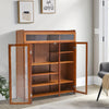 Entryway Sideboard Visible Doors Shoe Cabinet 5 Layers & Drawer Narrow Closet