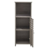 Bathroom Cabinet Grey Oak Single Door Wooden Cupboard Storage Rack Furniture UK