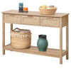 Console Table 3 Drawer Wooden Shelf Hallway Storage Side Desk Furniture Entraway