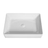 Bathroom Wash Basin Ceramic Countertop Rectangle Large White Sink 510x365mm