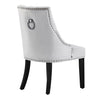 Velvet Dining Chair with Door Knocker Ring Windsor Dressing Room Chair 1/2/4/6