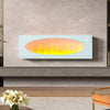 White Freestand/Wall Mounted 43" Electric LED Fireplace Wall Inset Into Fire