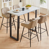 Bar Stools Set of 2 Faux Suede/ PU Leather Breakfast High Chairs Kitchen Pub
