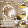 60/80CM Gold Aluminum Framed Led Bathroom Mirror Anti-fog Vanity Mirror Dimmable