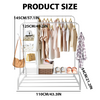 Heavy Duty Clothes Rail 120Kg Load Sturdy Clothes Rack with Shelfs & Shoe Rack