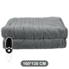 Electric Heated Blanket Throw 9 Heat Settings 160x130cm Grey Overheat Protection