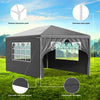 Gazebo Marquee 4x3m Heavy Duty Garden Party Canopy Waterproof Tent w/Sides Grey