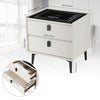 White Chest of Drawer Modern Bedroom Furniture Bedside Table W/ Wireless Kdaxlti