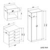 3x Modern High Gloss Bedroom Furniture Sets Wardrobe Drawers Chest & Bedside