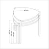Modern 3 Piece Nesting Tables Finished in Grey, White & Oak