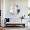 32" Gold Modern Art Decorative Wall Mirror Irregular Frame Vanity Mirror Bedroom