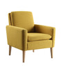 Modern Armchair Sofa Lounge Accent Linen Fabric Chair with Wood Legs Comfy Seat