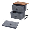 Chest of Drawers w/ 2 Drawers Home Storage Organizer Unit Modern Fabric Dresser