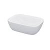 Modern Rectangular Curved Bathroom Counter Top Sink Wash Basin White Ceramic UK