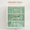 Smilesun Wall-Mounted Bathroom Cabinet w/2 Mirror Doors&Shelves 50x13x60cm White