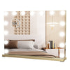 LED Hollywood Makeup Mirror 58*45cm Large Dimmable Mirror with USB Charging Gold