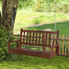 3-Person Wooden Outdoor Porch Swing Heavy Duty Patio Hanging Bench Chair