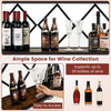 39 Bottles Wall Mounted Rack Display Shelf Metal Frame Wine Storage Rack