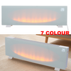 43INCH Freestand/Wall Mounted Electric LED Fireplace Glass Panel 7 Colour Fire