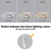 UK Crystal 2-Ring Chandelier LED Ceiling Lights Pendant Light Dimmable w. Remote
