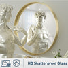 Round Metal Gold Wall Mounted Makeup Glass Mirror Vanity Bathroom Dressing Decor