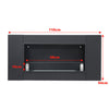 Bio Ethanol Fireplace Glass Fire Burner Inset/Wall Mounted Heater Indoor Black