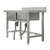 Commercial Catering Sink Stainless Steel Double Bowl Unit Kitchen Food Wash Tank