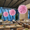 28cm Decorative Balls Garden Faux Plants 2 PCS Artificial Plant-Pink