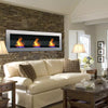 Bio Ethanol Fireplace Biofire Fire 1400 x 400mm /GLASS Inset/Wall Mounted Silver