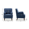 Soft Velvet Armchair Chesterfield Studded Wing Back Occasional Fireside Chair UK