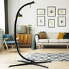 Large Garden Hammock Chair Stand Only Heavy Duty Metal C-Stand Indoor or Outdoor