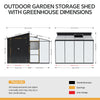 Storage Shed Equipment Combo Package Steel Tool Shed + Polycarbonate Sunroom Kit
