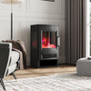 WiFi Freestanding Electric Fireplace Fire Flame Effect Heater Log Burner Stove