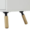 120cm Highboard Side Cabinet Cupboard Storage Wooden Side Cabinet w/Glass Door