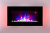 2025 TRUFLAME™ 7COLOUR LED BLACK 72CM WIDE GLASS FLAT ELECTRIC WALL MOUNTED FIRE