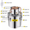 Alcohol Distiller 3Gal 12L Water Distiller Wine Maker 2Pots Red Copper Pipe SUS