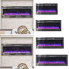 12 Colour Flames LED Fireplace Wall Build In Insert Electric Fire Recessed